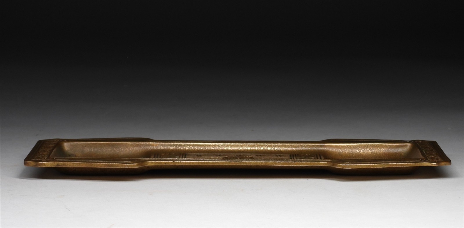 BEST! Tiffany Studios Dore Bronze Owl Pen Tray #1185