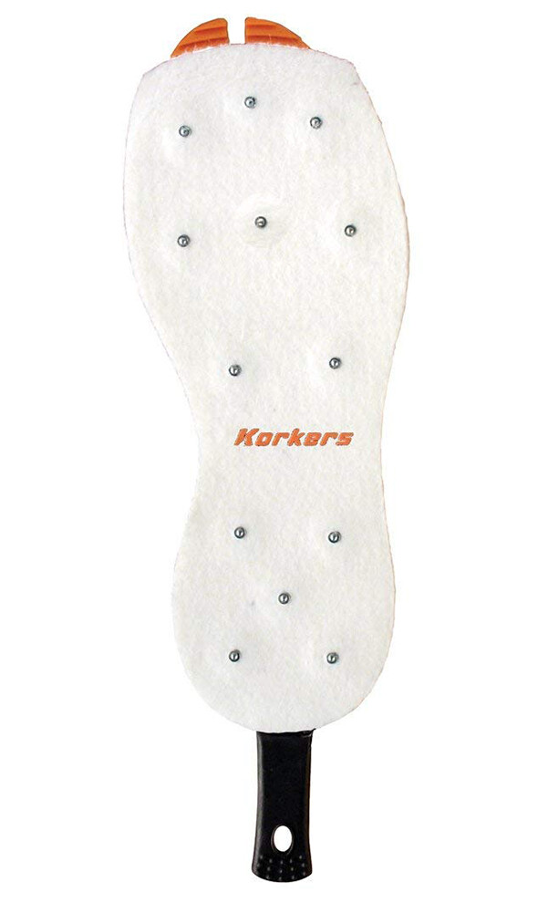 KORKERS OmniTrax v3.0 Interchangeable Studded Felt Sole, Gray/Orange