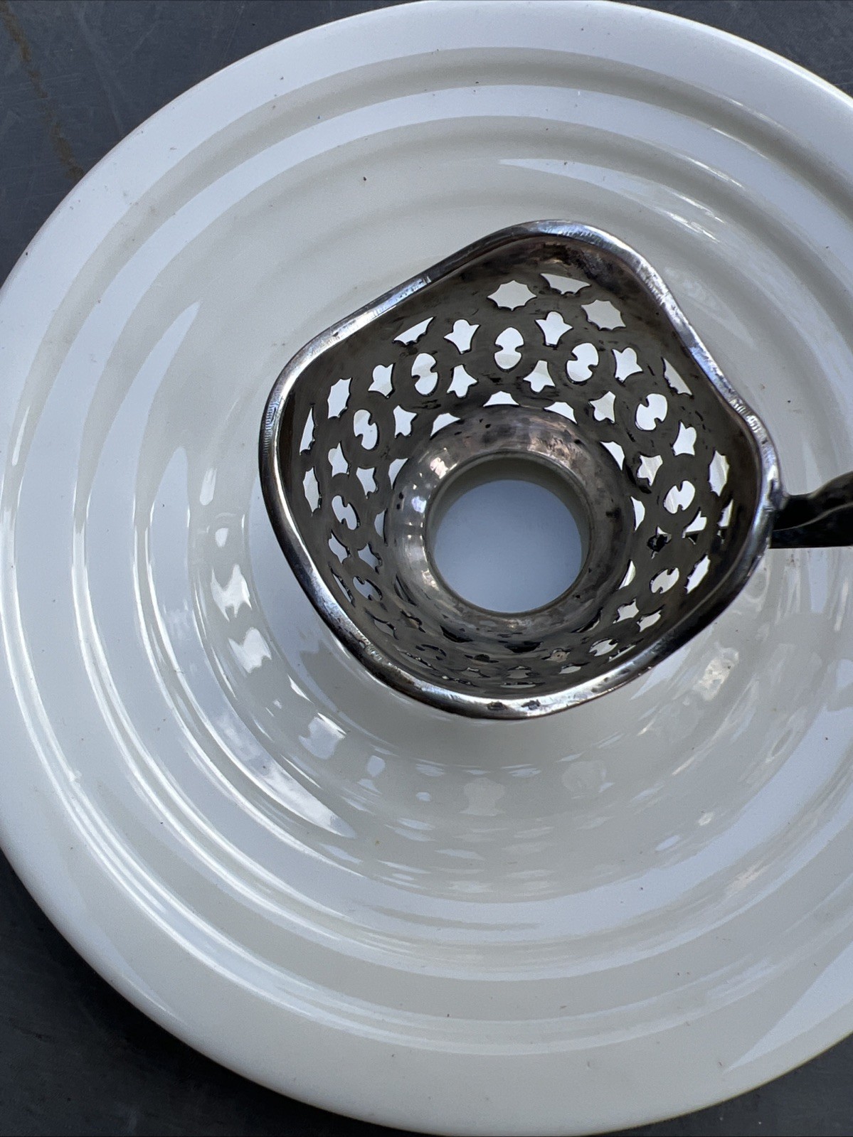 2 STERLING Silver (44.3g) SOLID SILVER + LENOX Cups & Saucers 1920-40 3”