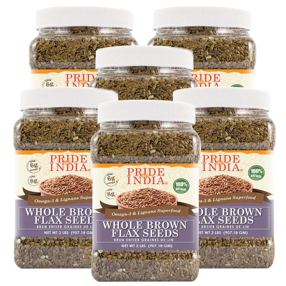 Whole Brown Flax Seeds - Omega-3 & Lignan Superfood Jar
