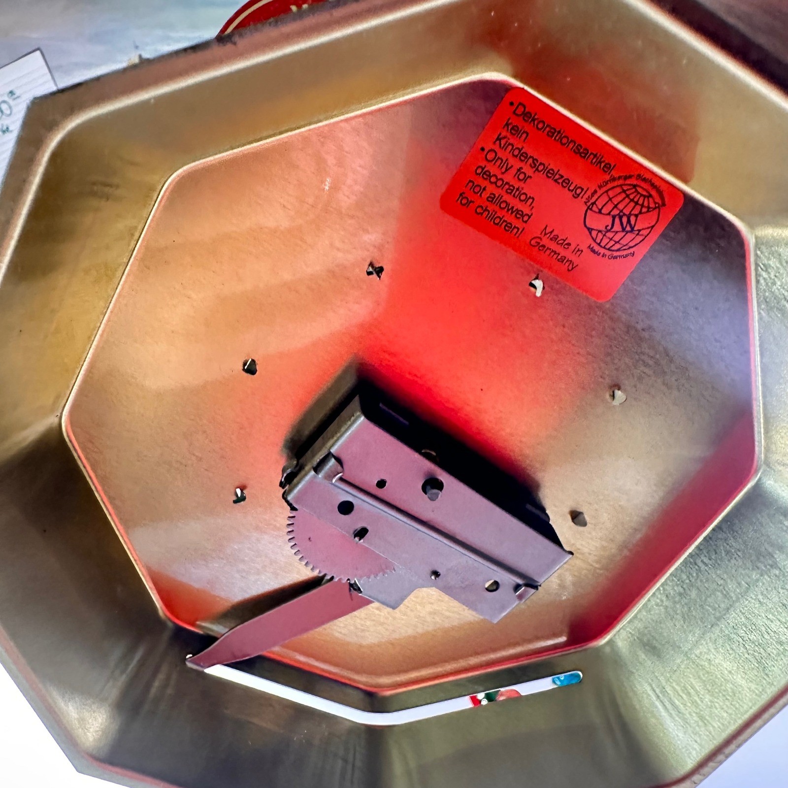 German Tin Toy Carousel Wagner Brunn 2002 Reproduction Carrousel w/Box Vintage