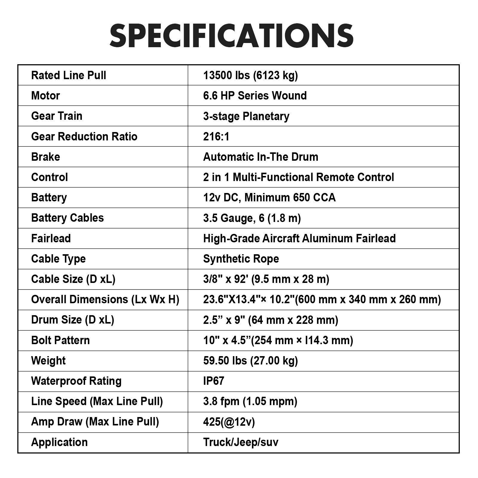 X-BULL Electric Winch 14500LBS 13500LBS 12000LBS 4WD Trailer Jeep Winch Offroad