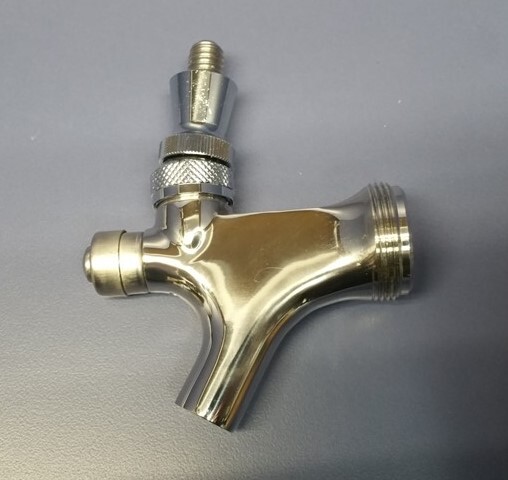 TapRite Stainless Steel Chrome Plated Self Closing Beer Keg Draft Tap Faucet
