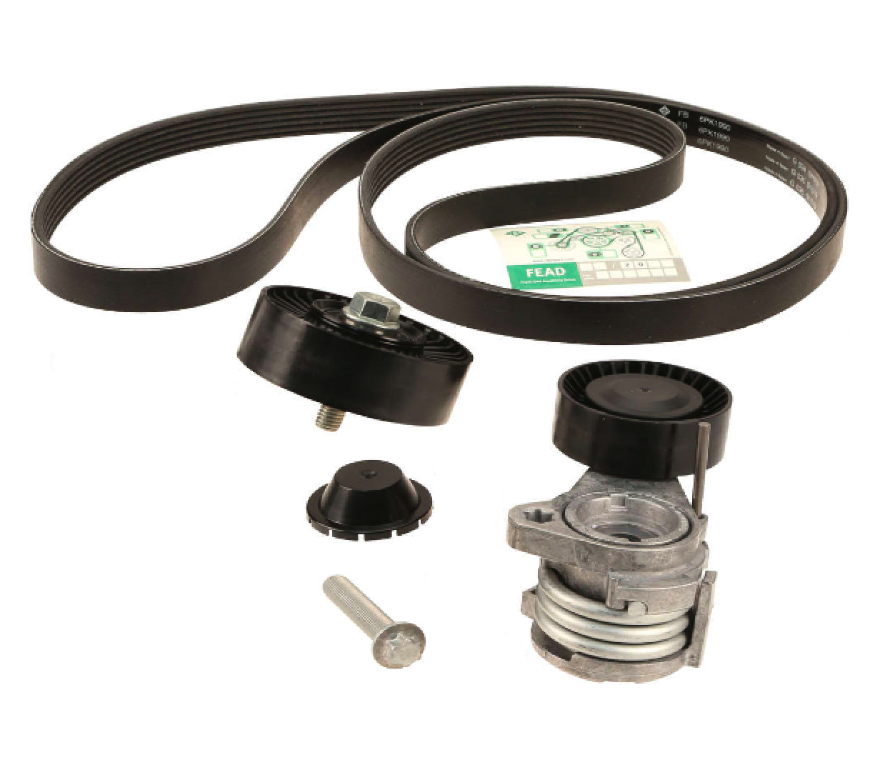 Serpentine Drive Belt Tensioner + Idler Pulley Kit OEM INA for BMW Fast Shipping