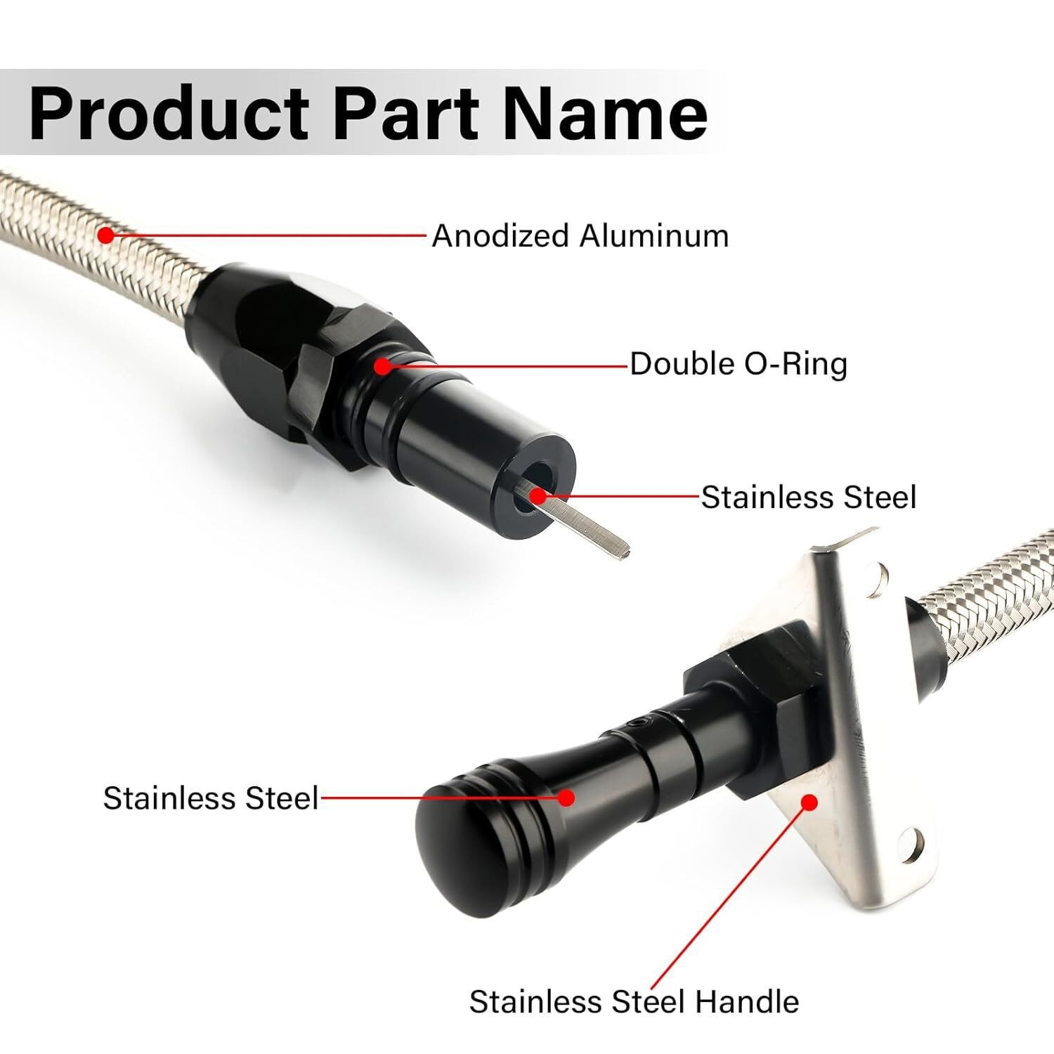 Flexible Stainless Transmission Dipstick For GM Chevy TH350 TH400 Turbo SBC BBC