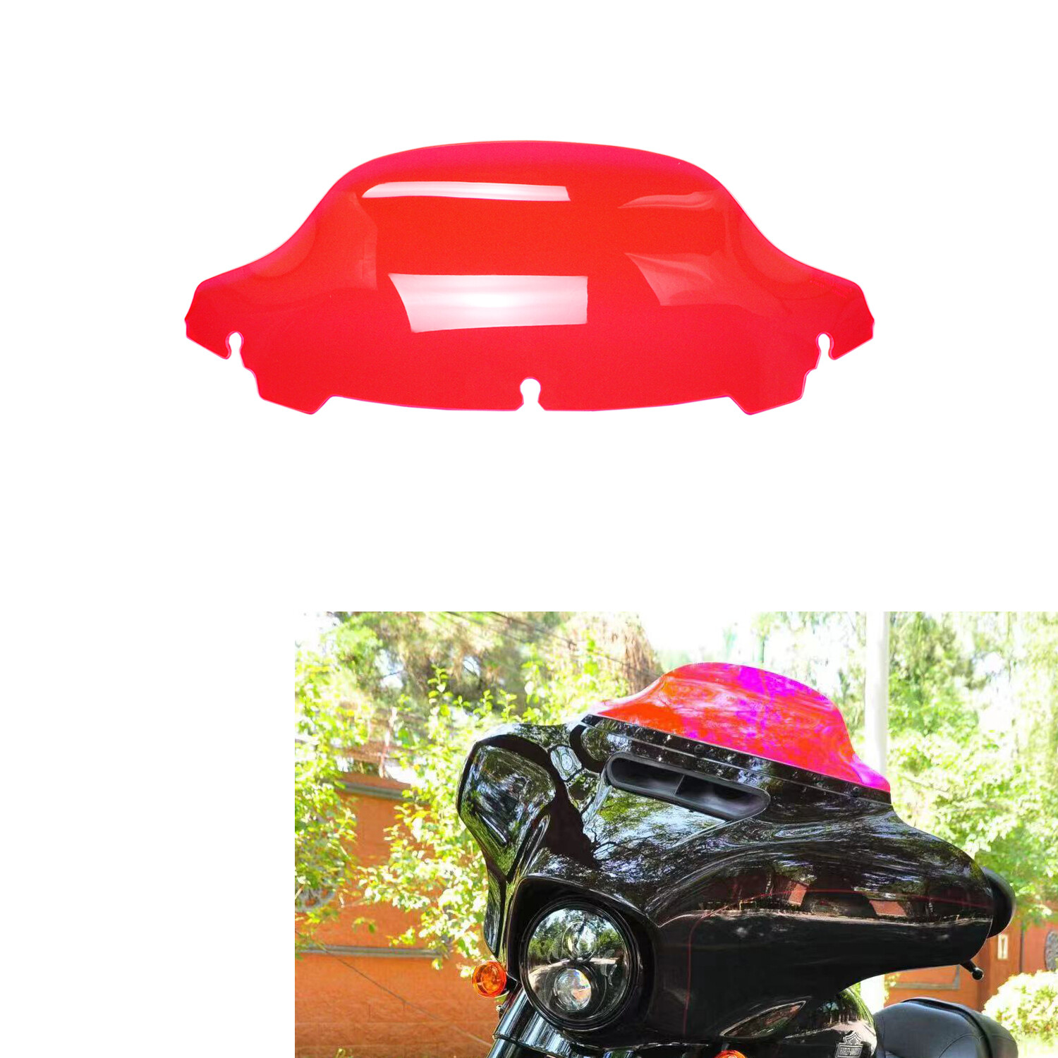 7.0" Pink Windshield Wind Splitter for Harley Ultra Limited FLHX FLHXS FLHTK