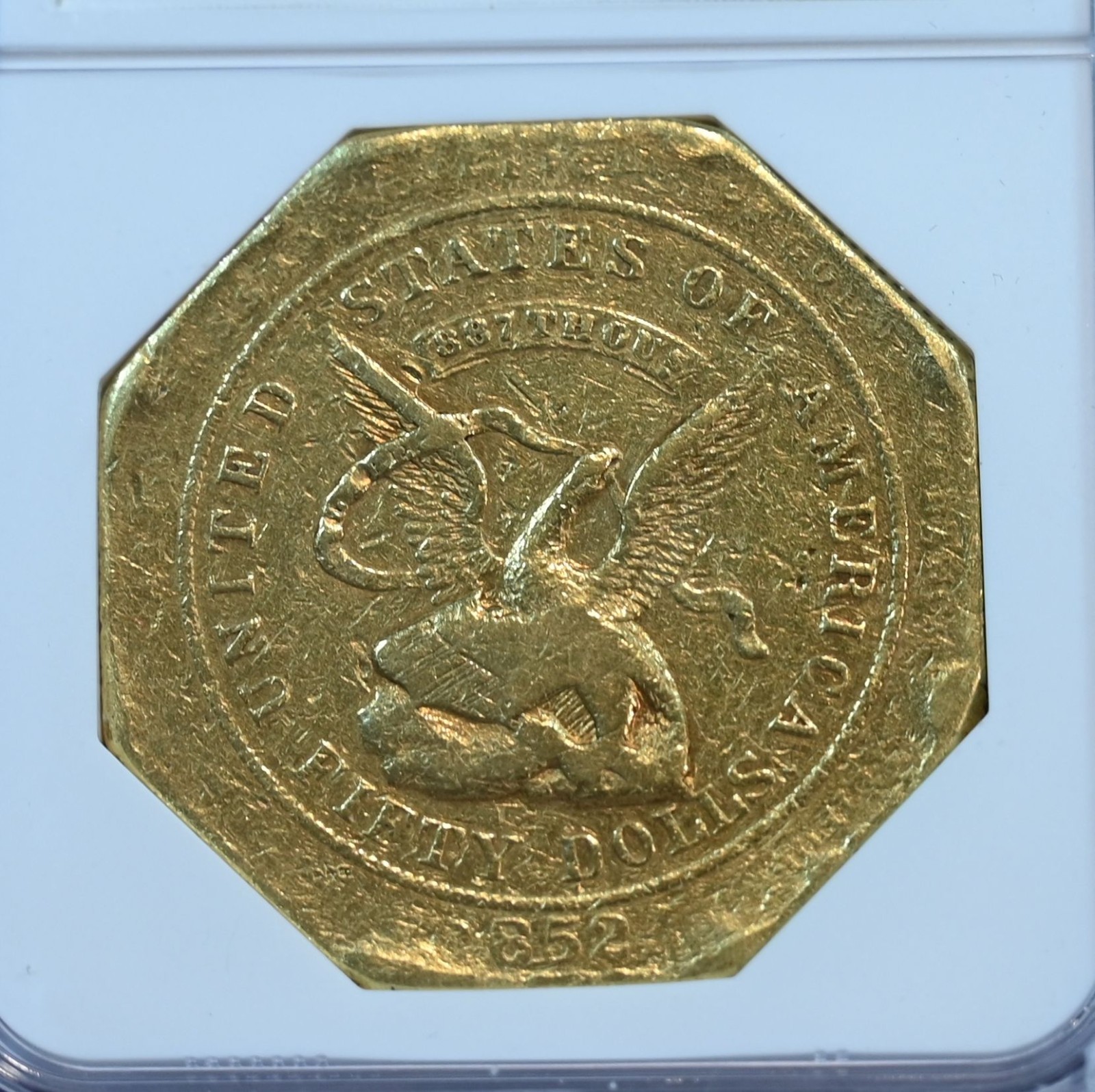 1882 $50 US ASSAY OFFICE GOLD NGC VF30 887 !!!!