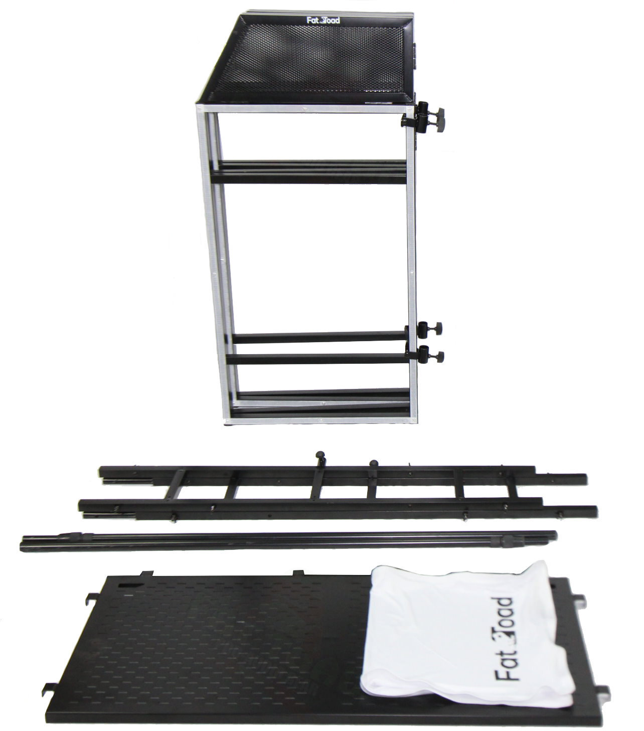 DJ Booth Table Lighting Truss Stand System - Foldable Panel Stage Platform Scrim