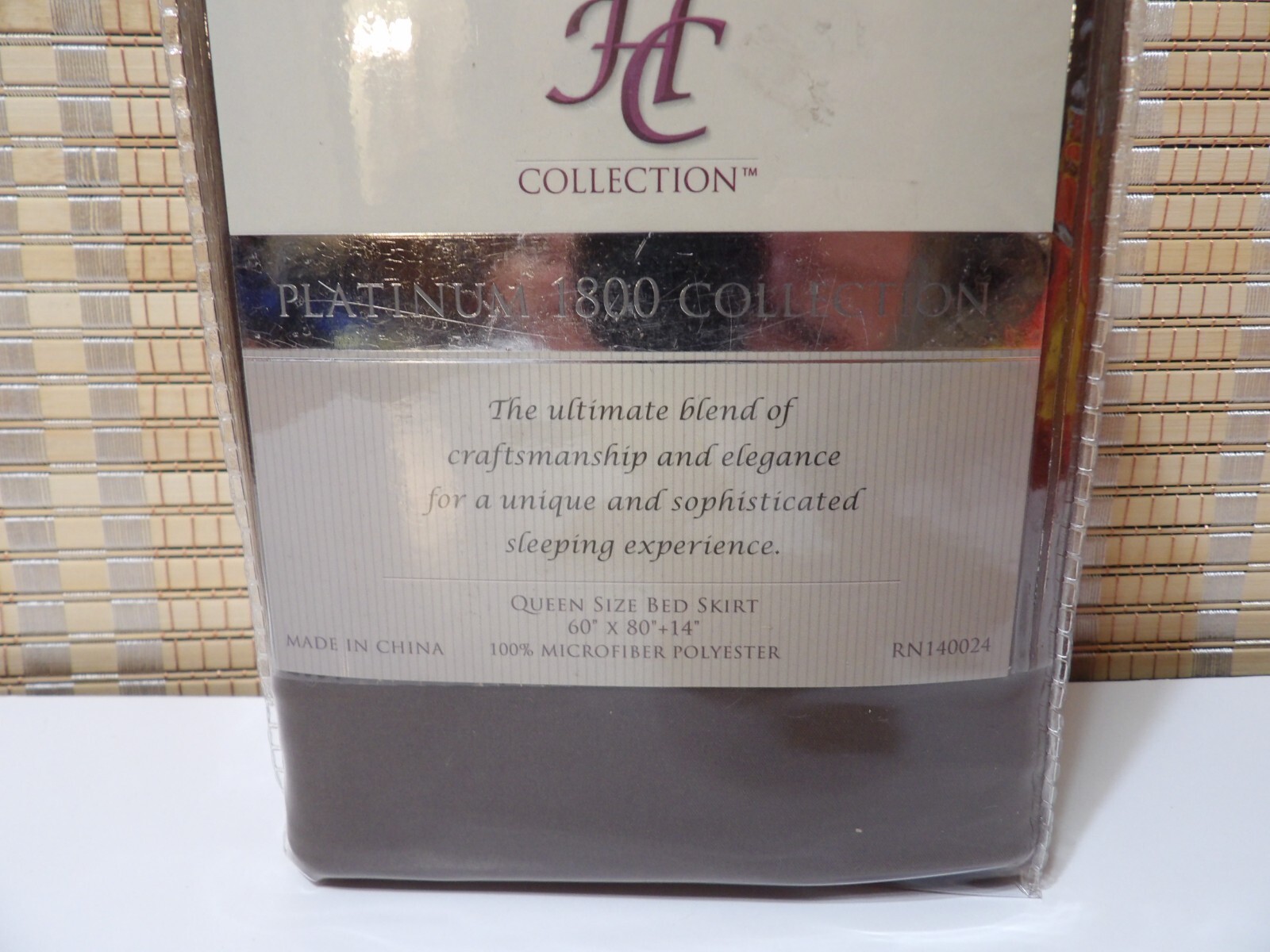 HC Collection Platinum 1800 Collection QUEEN Bed Skirt -Brn-Microfiber Polyester