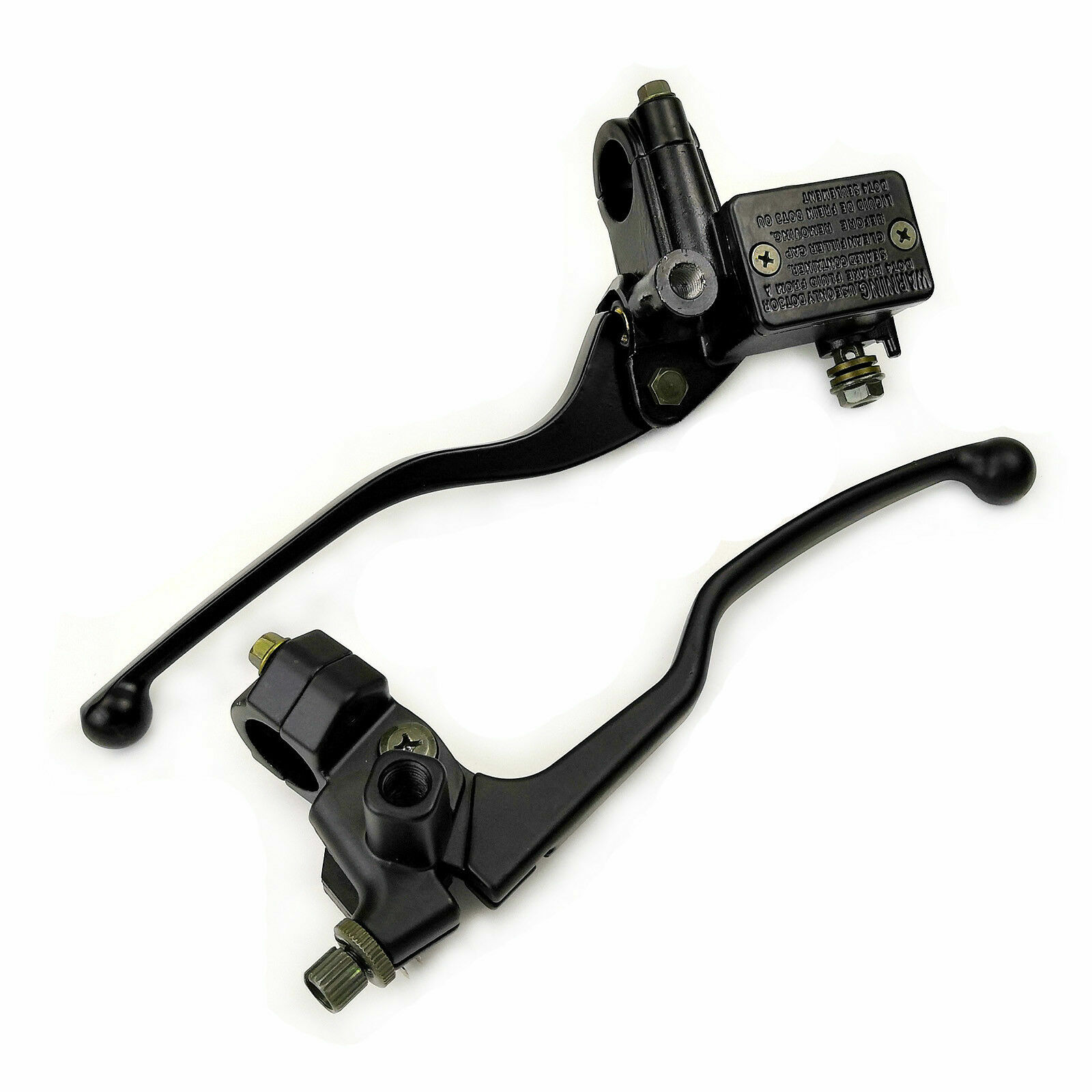 22mm Universal Motorcycle 7/8" Handlebar Brake Clutch Lever Master Cylinder Set