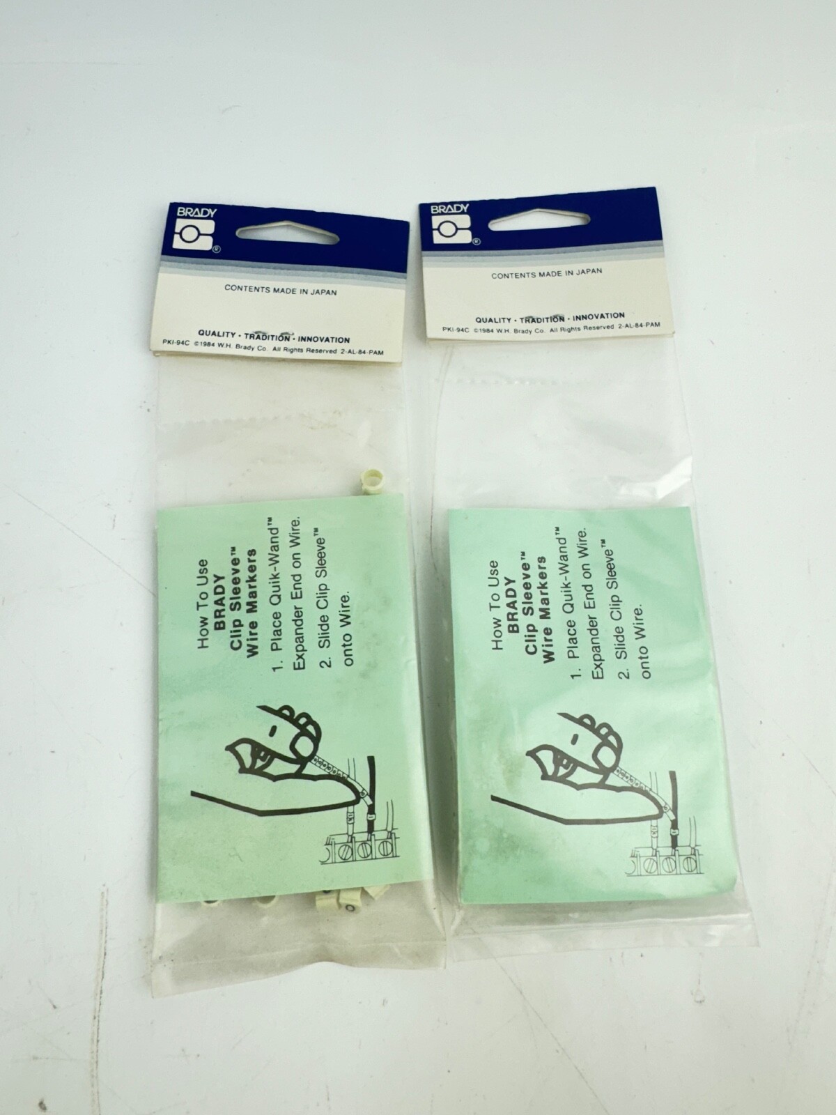 BRADY SCN-23-0 CLIP-SLEEVE WIRE MARKERS *LOT OF 2 BAGS*
