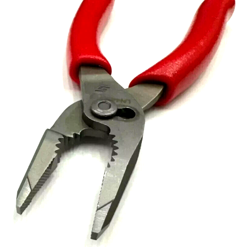 SNAP ON TOOLS USA RED 5" Soft Grip Mini Long Nose Slip Joint Pliers LN44BCF NEW