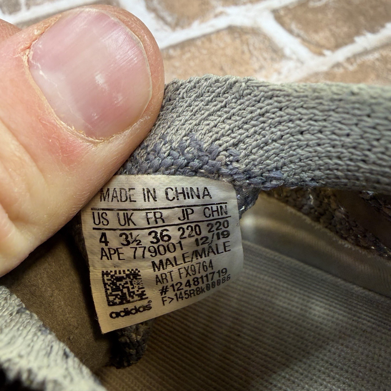 Adidas Originals Yeezy Boost 380 Mist Non-Reflective Shoes FX9764 Youth Size 4