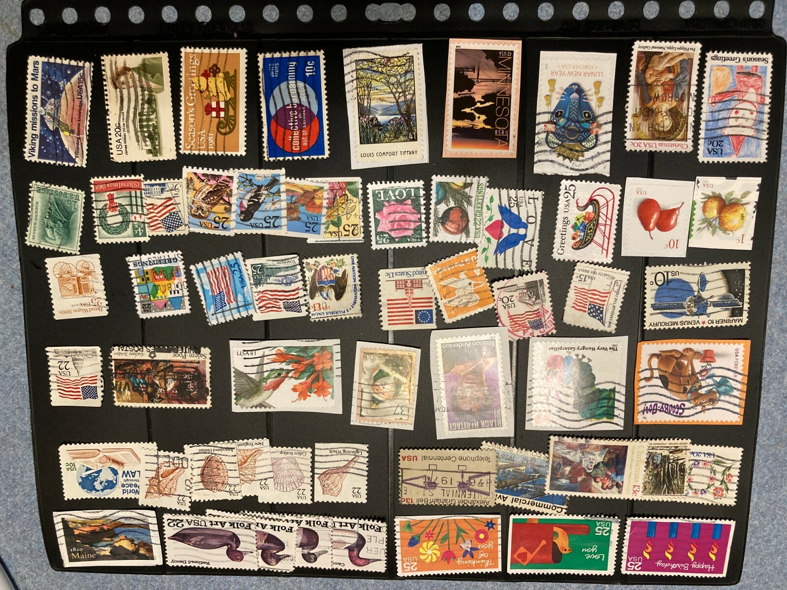 400 used U.S. stamps all different 1800's - 2021. Very Fine. 1 cent to Forever