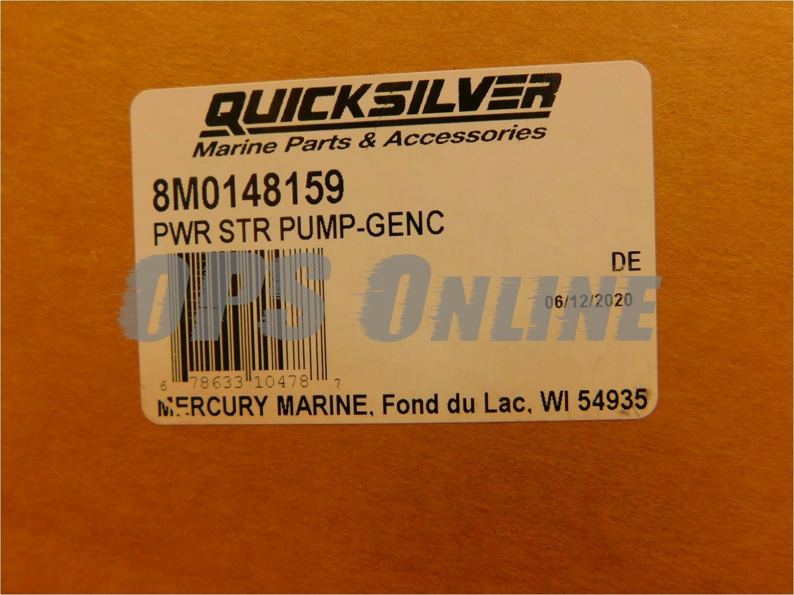New OEM Mercury Verado Power Steering Pump Kit - 8M0199048/8M0148159 & 8M0150104