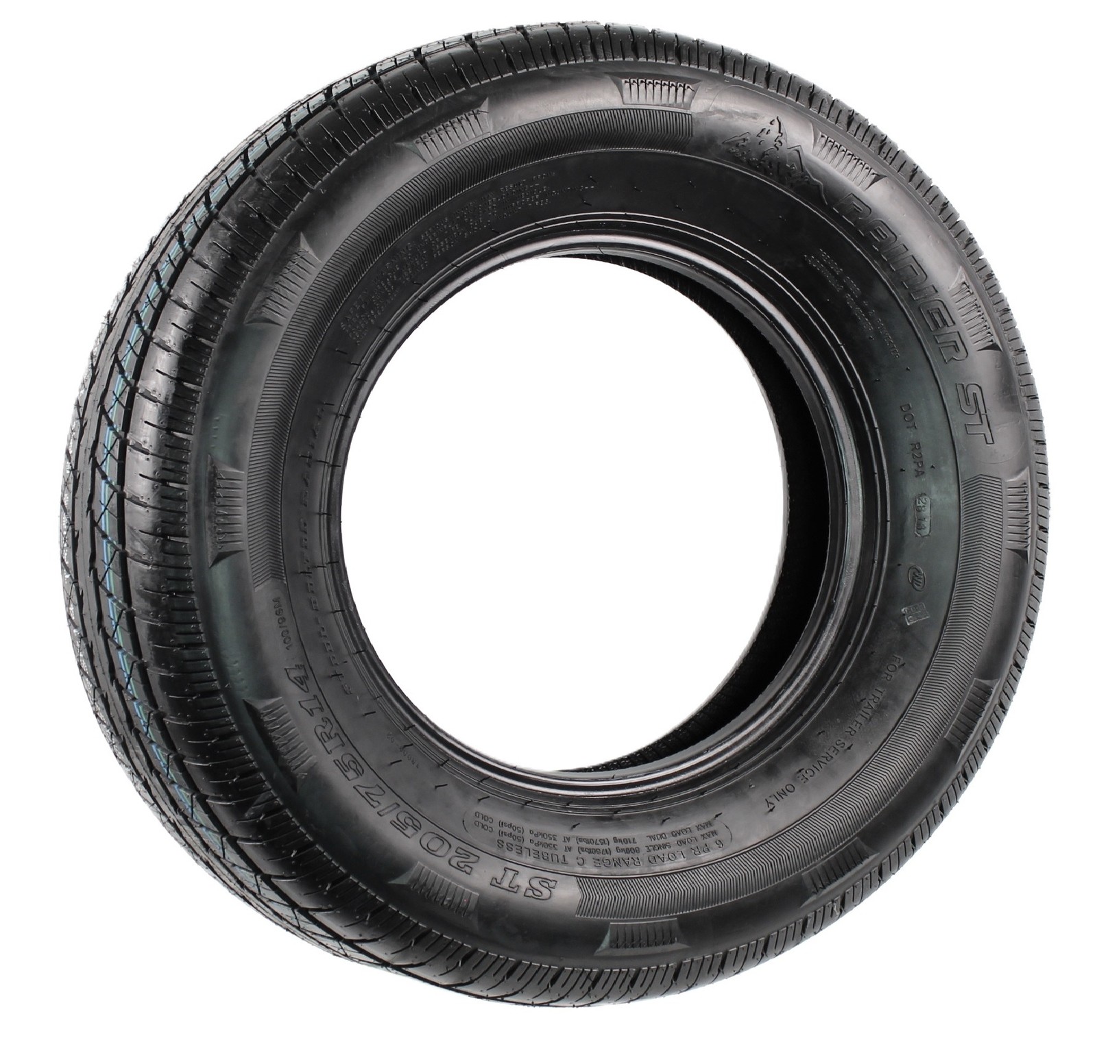 eCustomrim ST205/75R14 DEEP TREAD Steel Belted Radial Trailer Tire LRC 1760 Lbs.