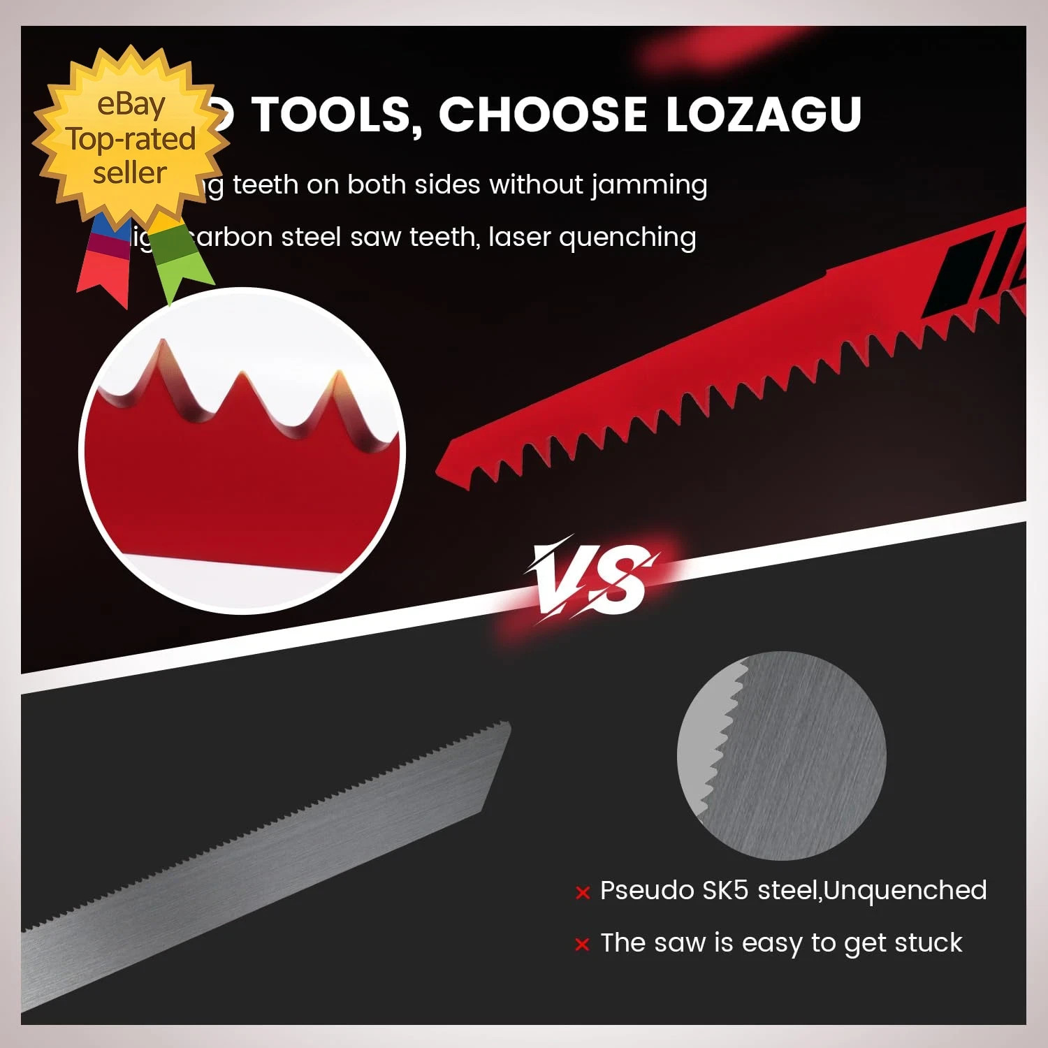 9-Inch Wood Pruning Reciprocating Saw Blades, 6-Piece, 5TPI Wood Saw Blades