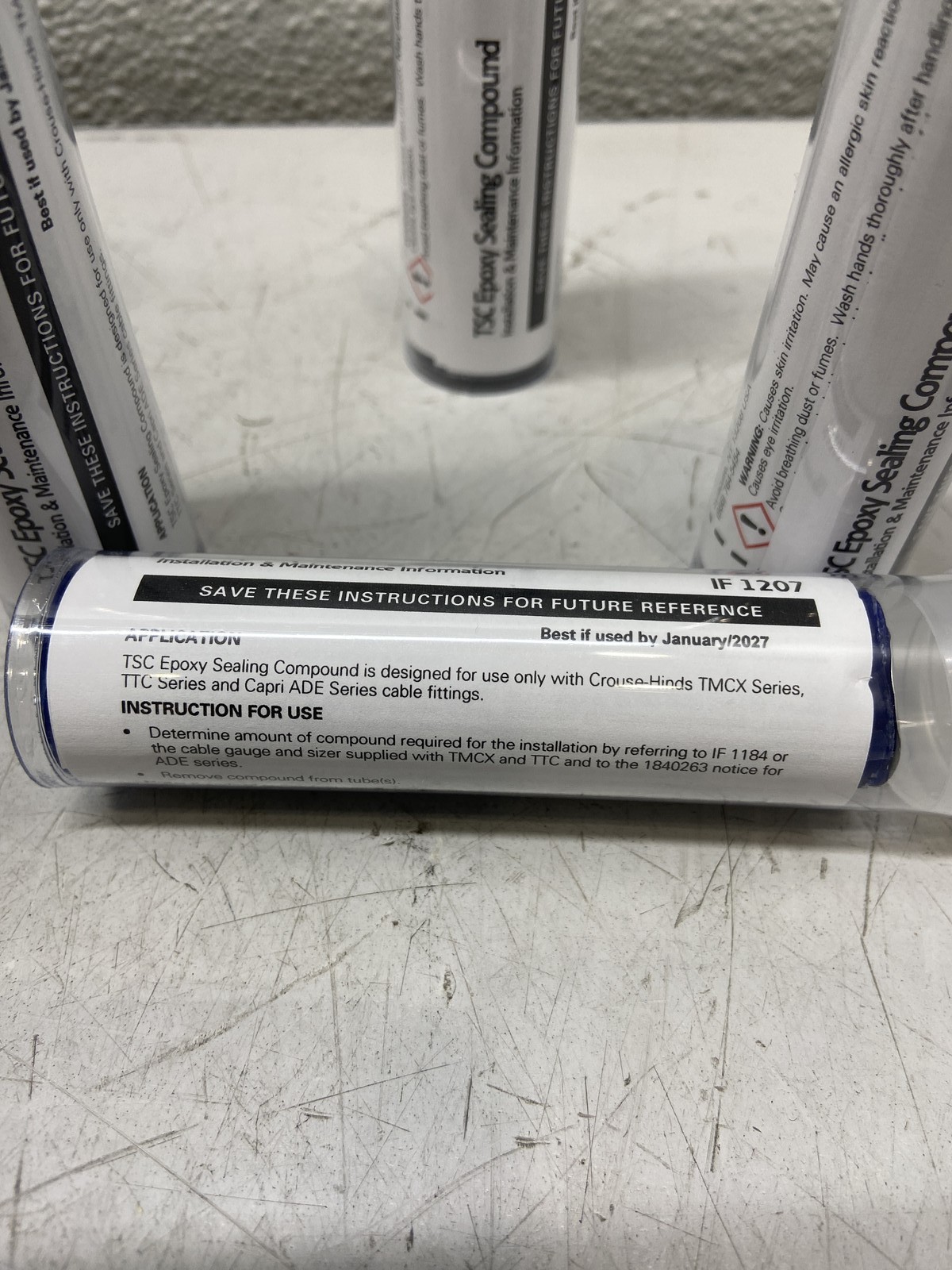 Crouse Hinds TSC1 Fittings (12) 2 Oz Tube Epoxy Seal Compound A6121461