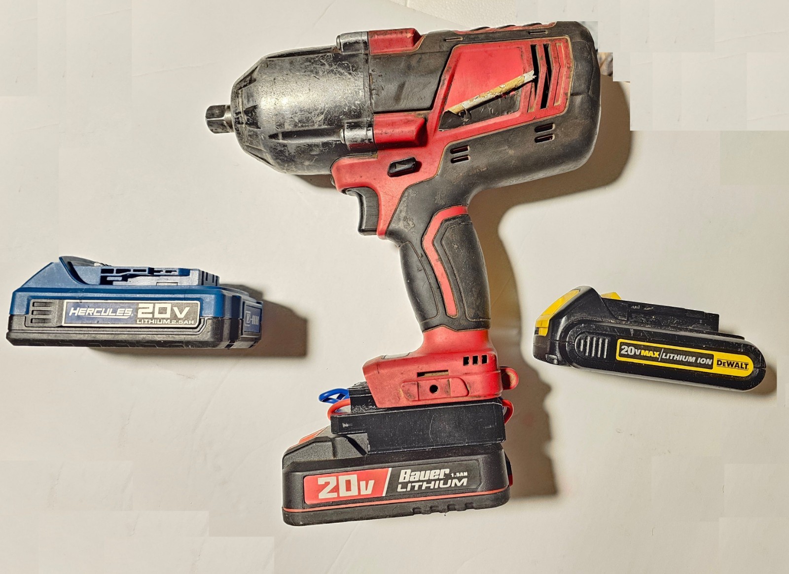 Compatible DeWalt Bauer Hercules 20V Battery Adapter Earthquake Impact Wrench