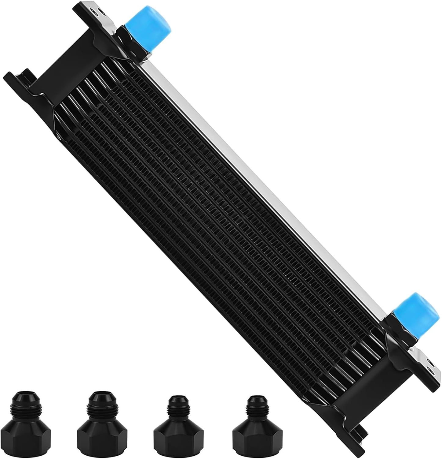 New 10 Row 10AN Aluminium Engine Transmission Oil Cooler Kit w/ 6AN 8AN Adapter