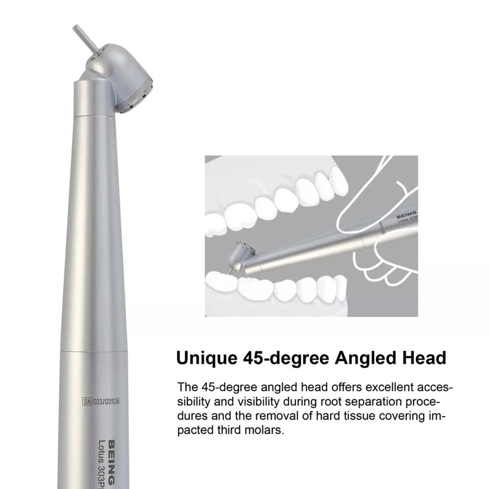 BEING Dental 45 Degree Surgical Handpiece High Speed KaVo NSK Coupler 4 6 Hole