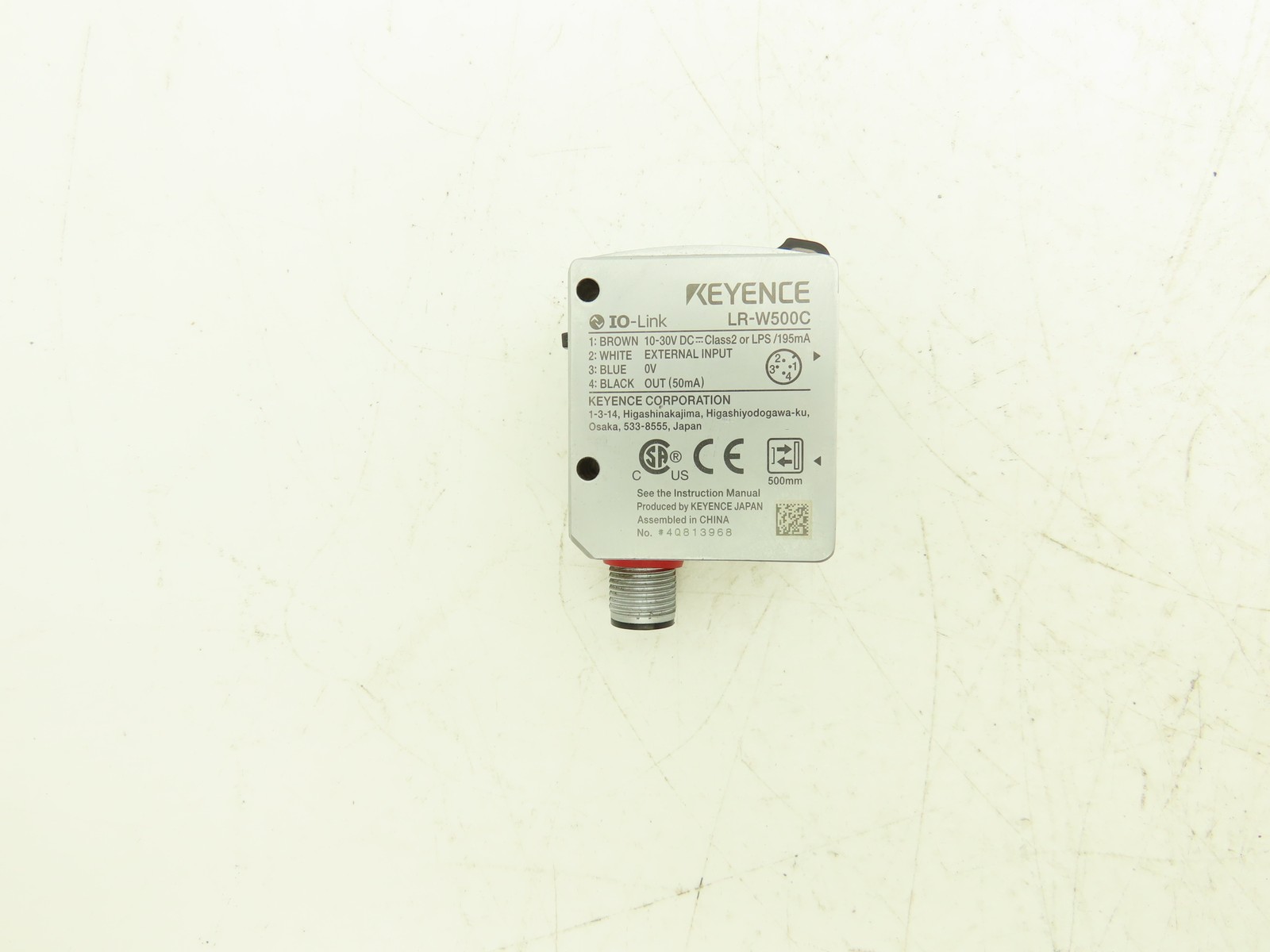 Keyence LR-W500C Photoelectric Sensor Transmitter 10-30VDC M12 4 Pin Connector