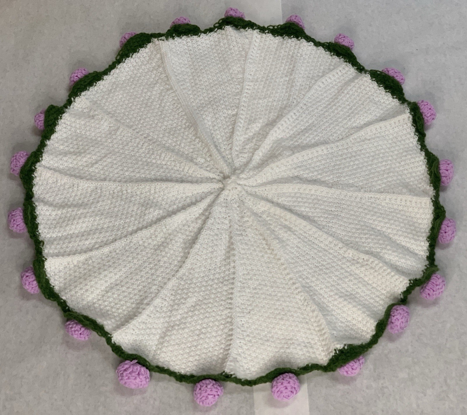 Crochet Purple Tulip Flower Bouquet Throw Blanket Handmade Knitted Ultra Soft