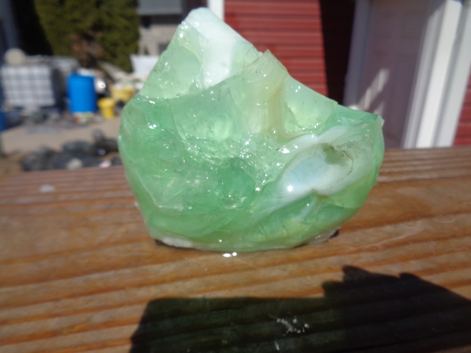 Glass Rock Slag White/Green 1.6 lbs 46C Rocks Landscape Aquarium Glows