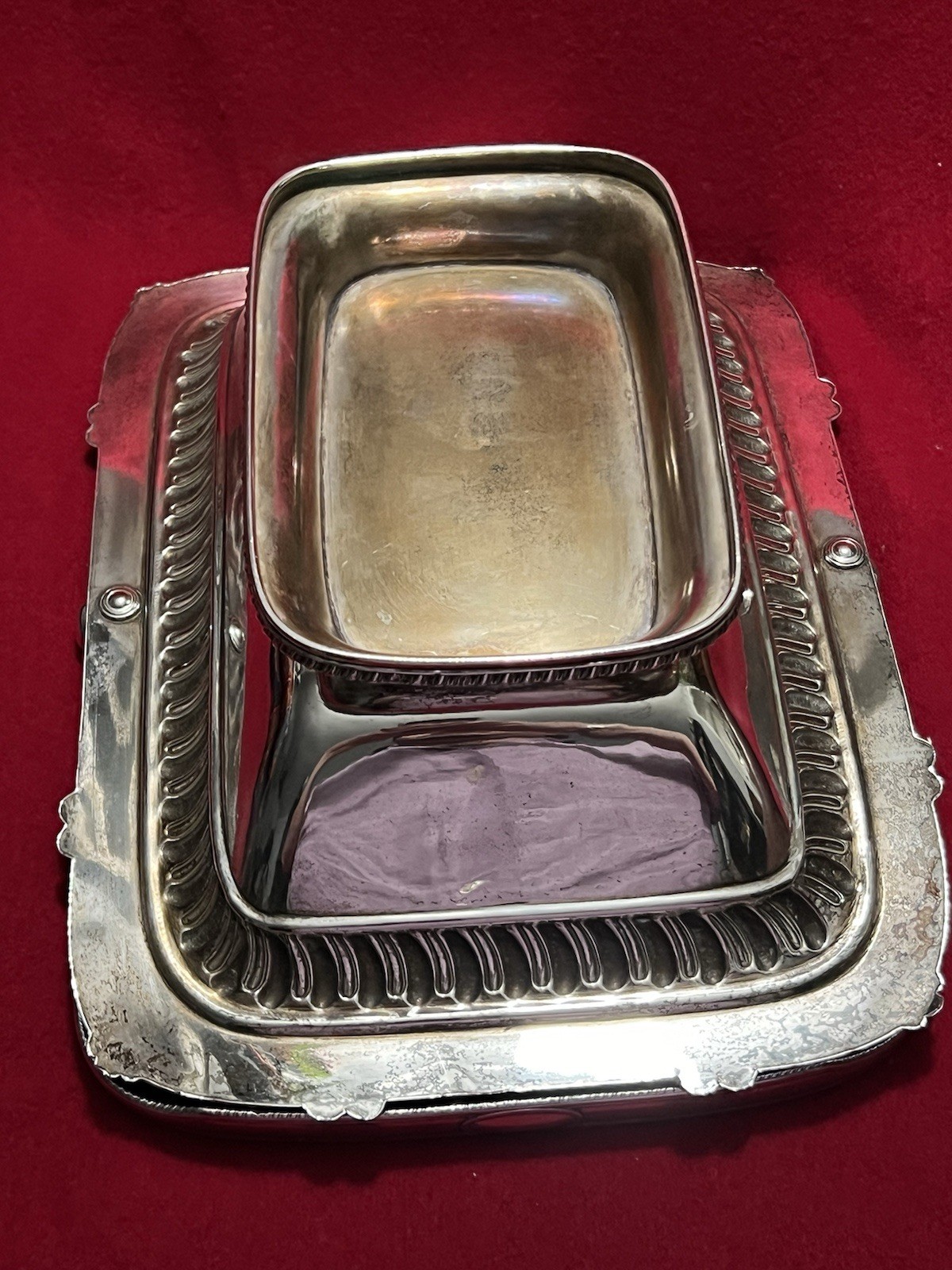 Large George III Old Sheffield Plated Handled Cake Basket W/Shell Border C.1810s