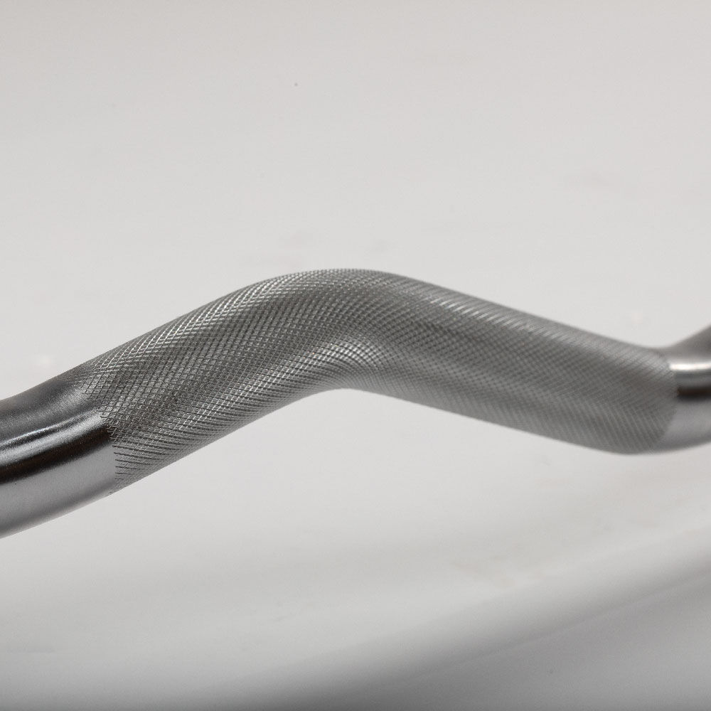 Titan Fitness 40 LB Rubber EZ Curl Fixed Barbell, Pre-Loaded Weight Bar