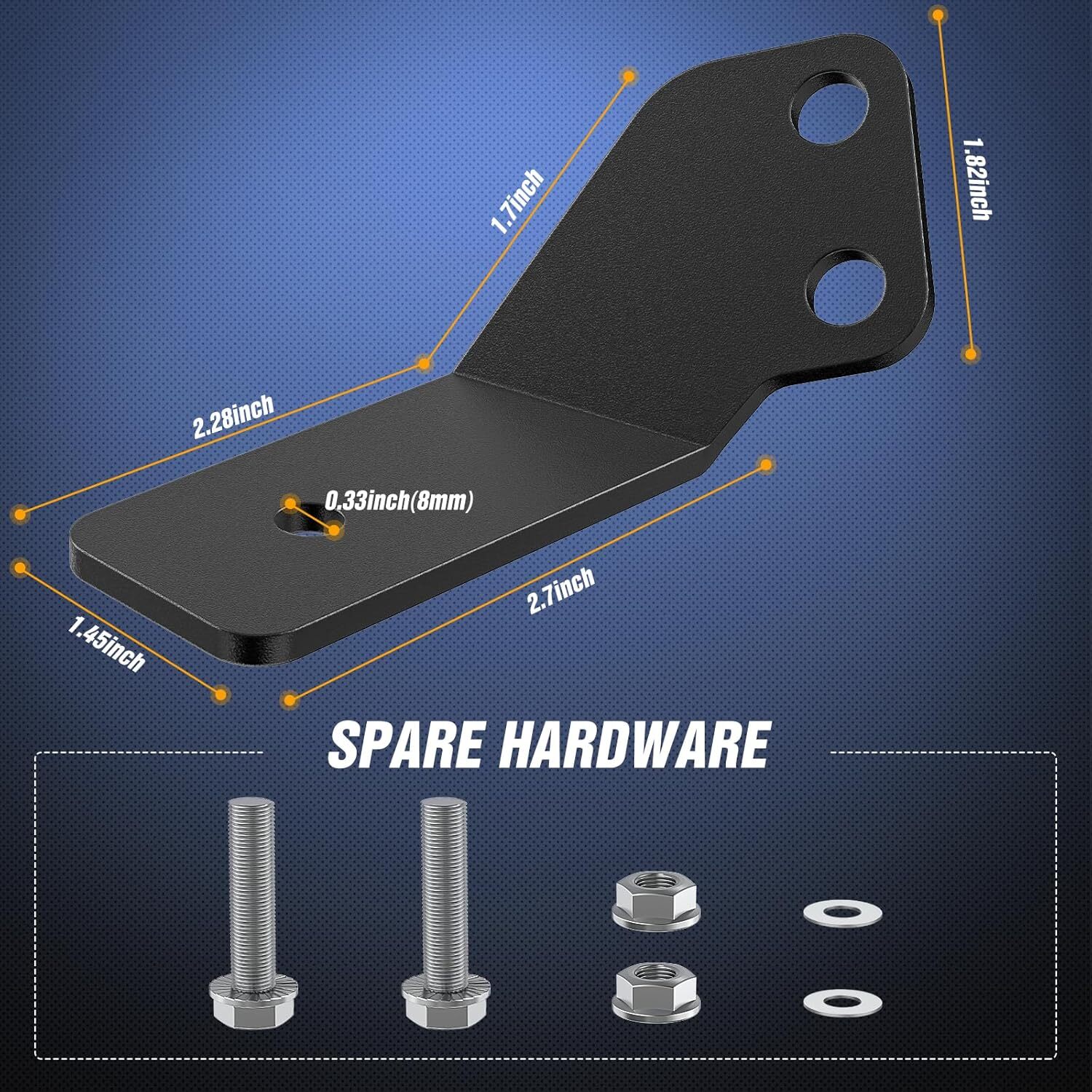 Nilight Light Bar UTV Front Side A Pillar Hood Mounting Brackets for LED Pods