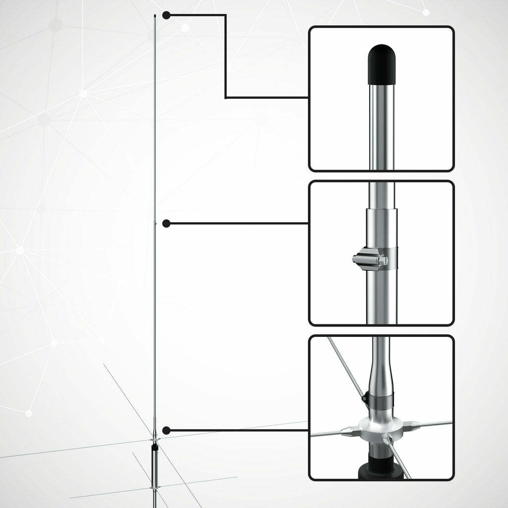 Xiegu VG4 7.5M 4-Band Base Station Vertical Antenna | for HF Transceiver