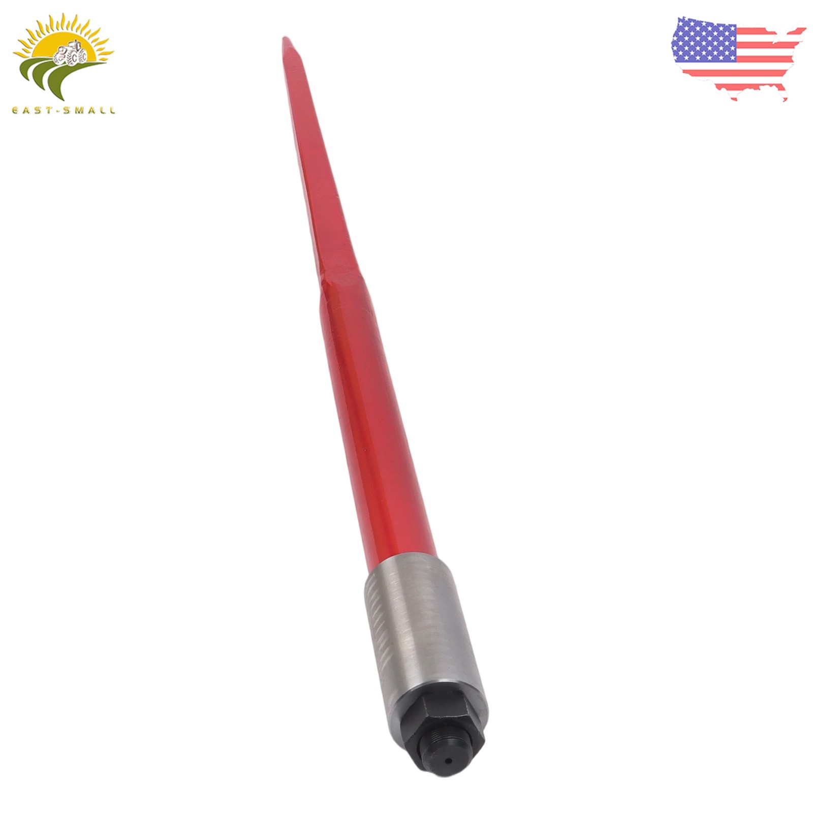 49" Hay Bale Spear 3000Lbs Capacity Square Bale Spike with Nut and Sleeve Hay