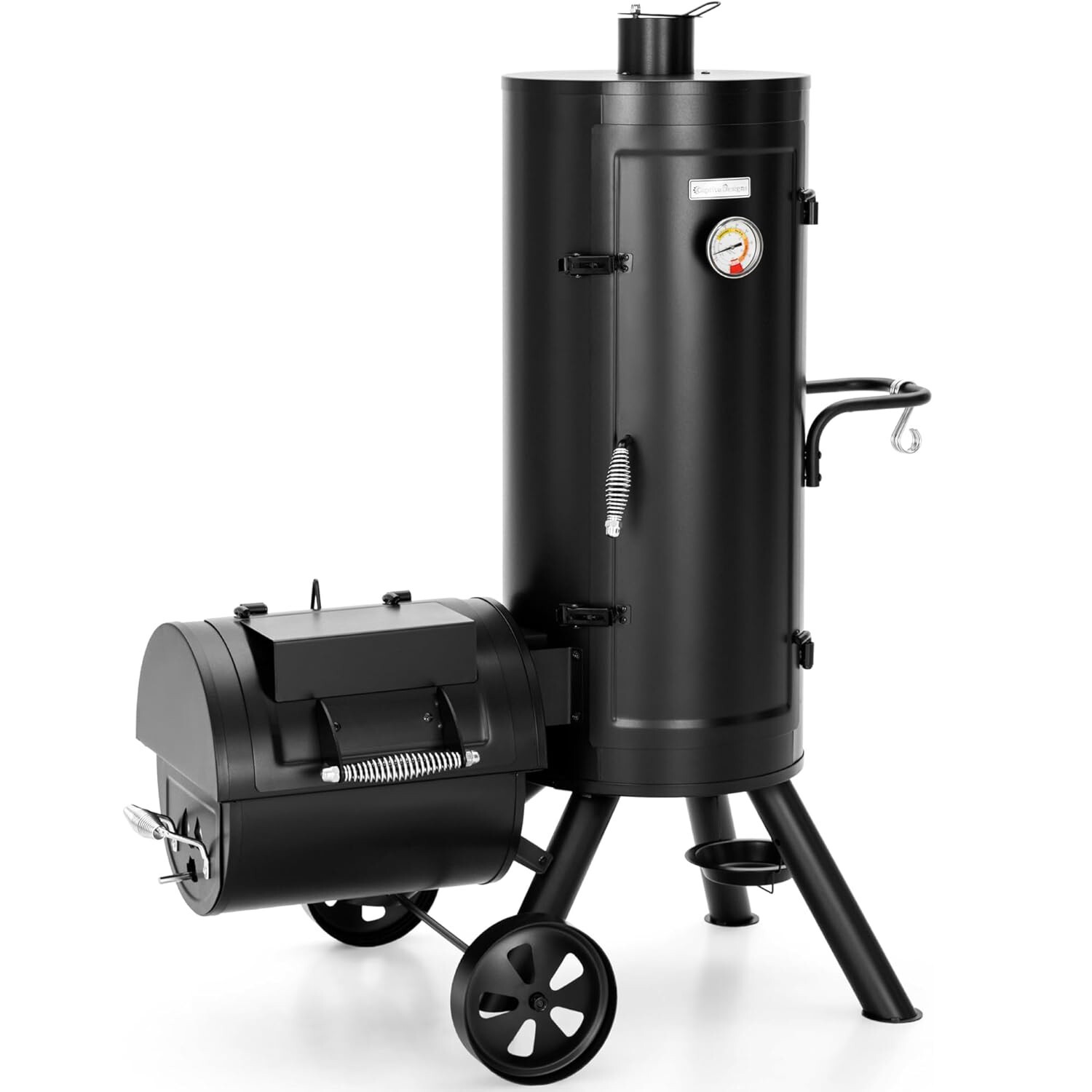 Outdoor BBQ Grill Heavy Duty Vertical Offset Charcoal Smoker Grills Extra Large