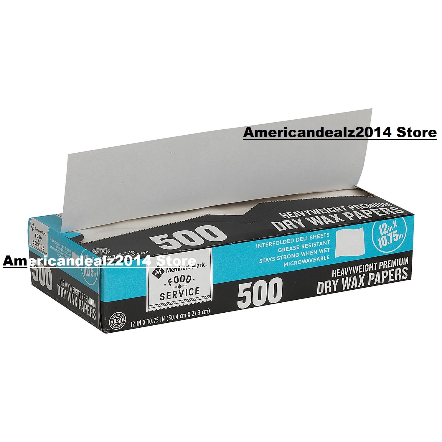 2 PACK Heavyweight Wax Paper Sheets 12" X 10.75" {500 Each} (Total 1000 Count)