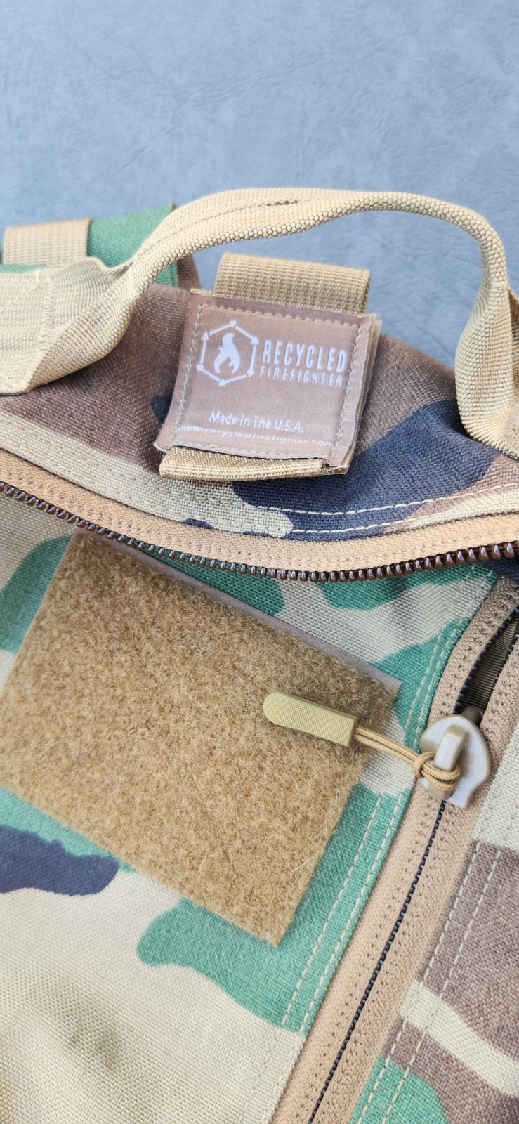 Recycled Firefighter 24 Hour Backpack Woodland Camo Made In USA