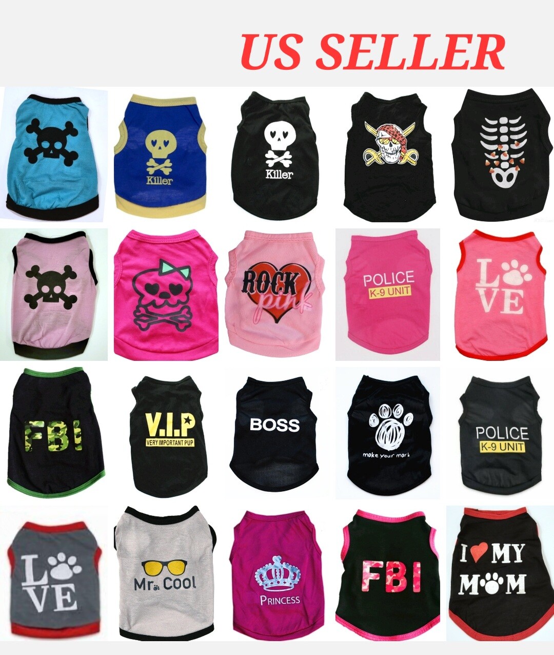 Dog Puppy Cat Pet Vest Clothes Apparel Shirts
