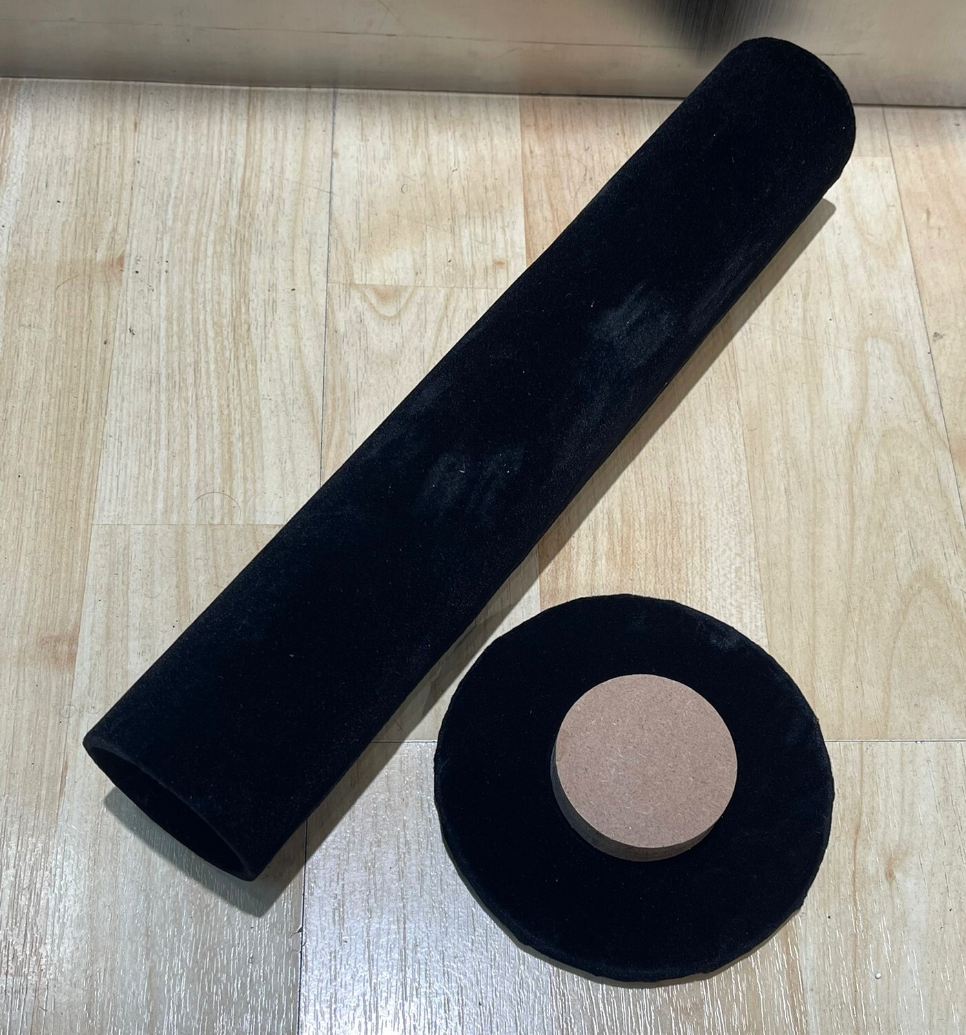 Dozen Black bracelet display stand. Two pieces. Velvet fabric. Wholesale Jewelry