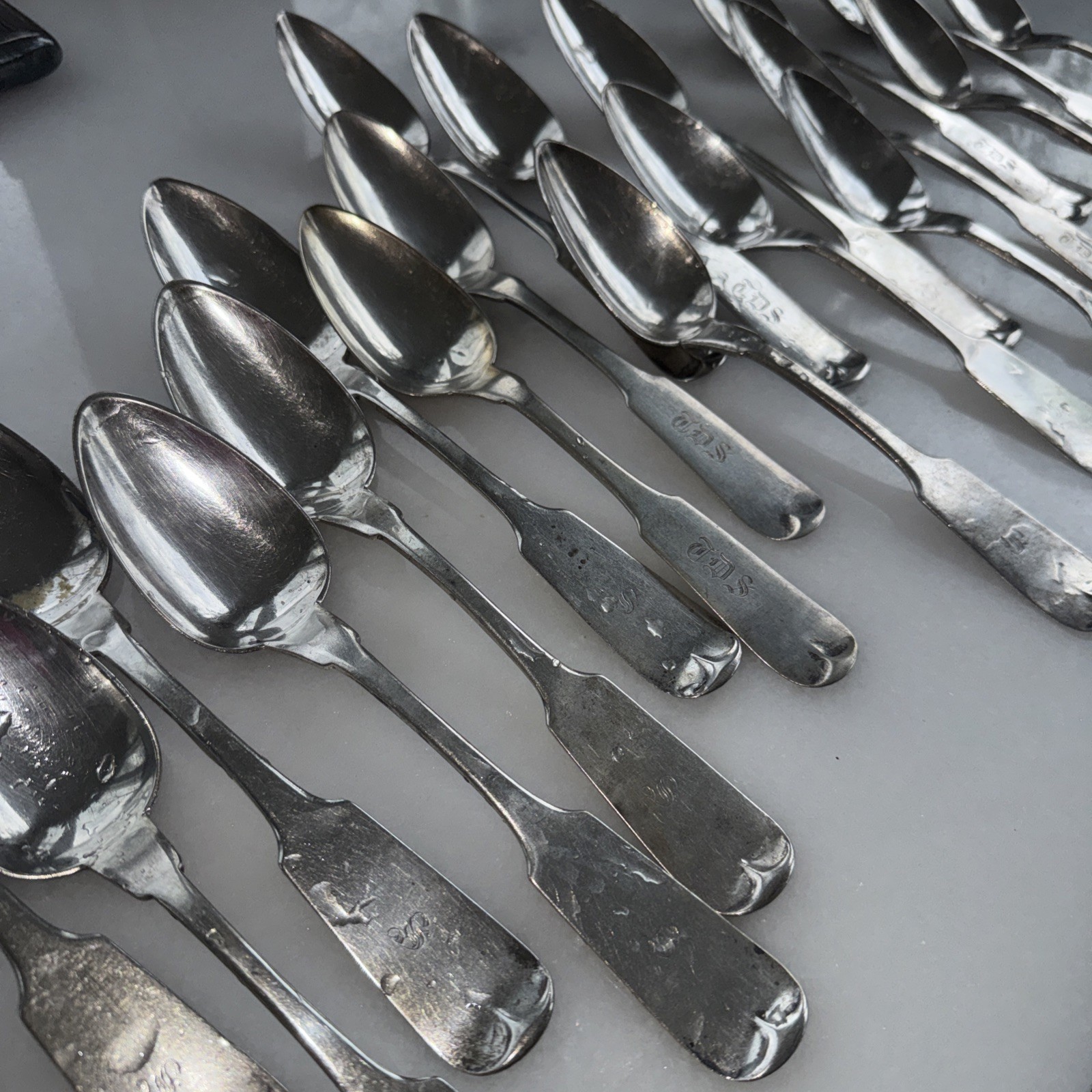 Rare Coin Silver Spoons, Serving Richmond, VA, Mitchell & Tyler Circa 1800"s