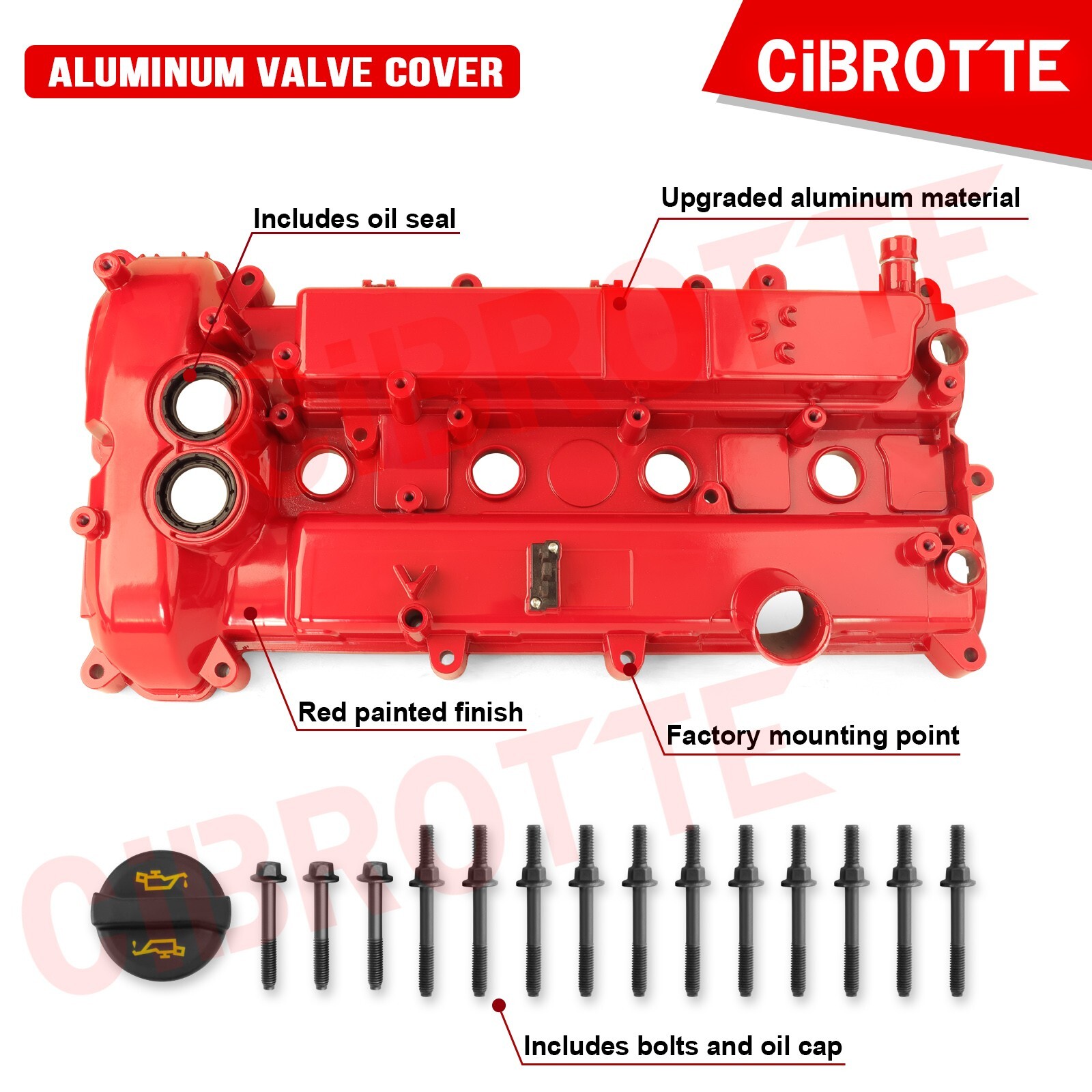 Upgraded Aluminum Valve Cover for 2013-2016 Ford Fusion Lincoln MKZ 2.0L Turbo👍