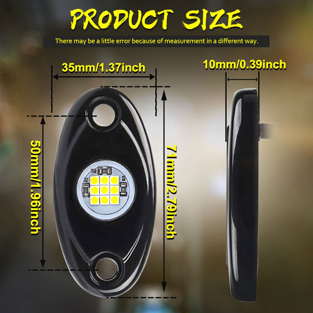 24Pods White LED Rock Lights Underbody Fit Chevy Silverado 1500 2500 1999-2022