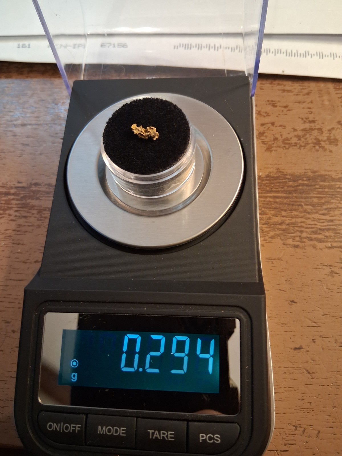 Crystalline Gold Nugget 0.294g from Kansas Twister Paydirt