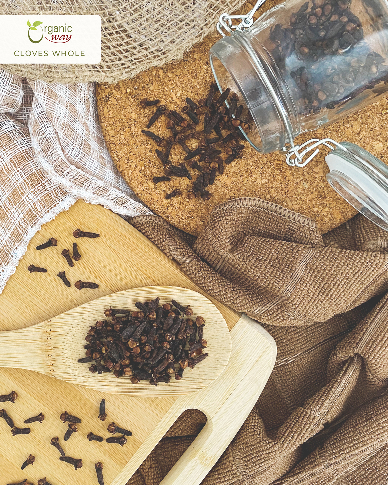 Organic Way Hand Selected Cloves Whole - Organic, Kosher & USDA Certified