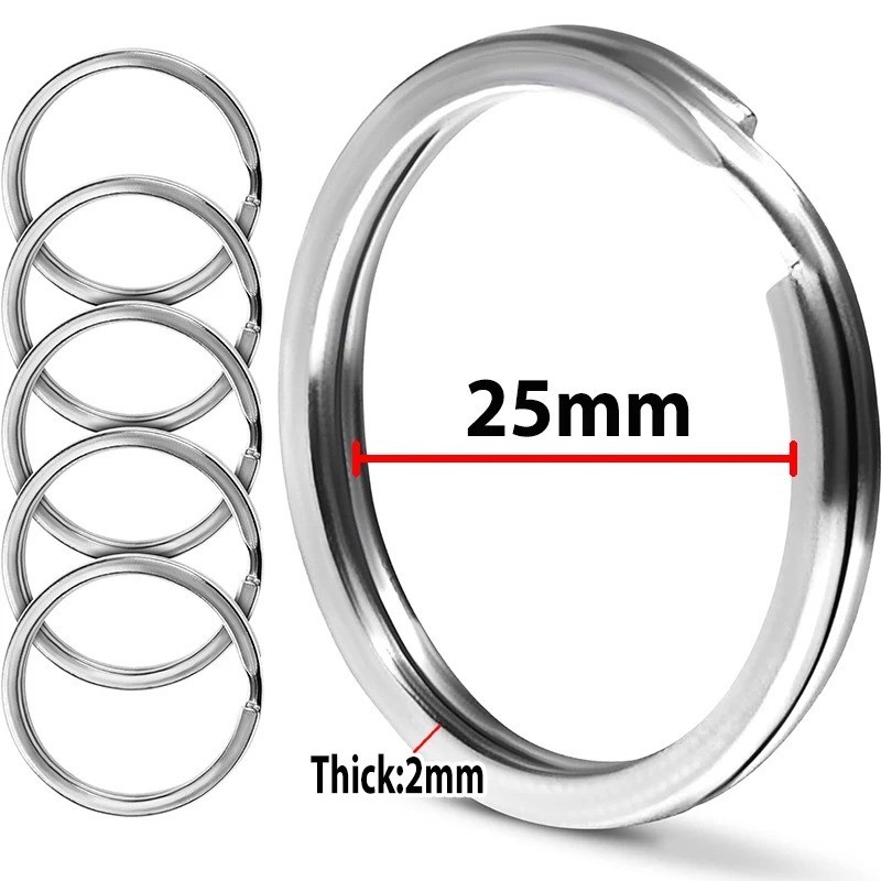 Key Rings Stainless Steel Assortment Heavy Duty Split Key Ring Loops in Small...