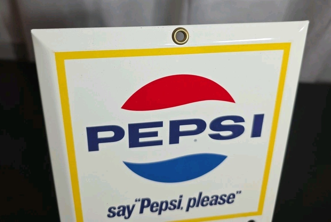 Vintage Original PEPSI CALENDAR ADVERTISING SIGN - Very Clean