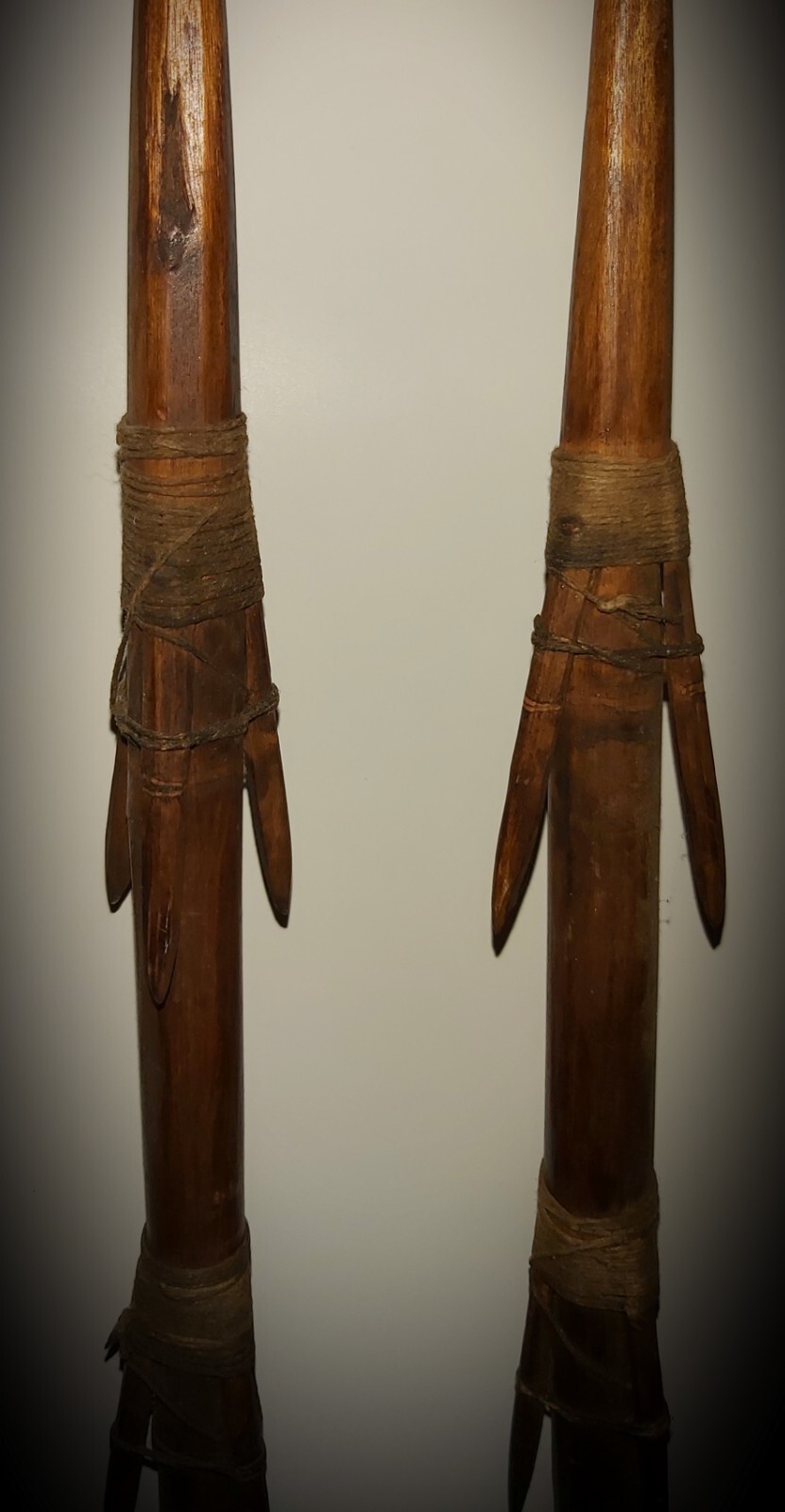 Northwest Coast; Coast Salish, fishing spears/harpoons (19th century).