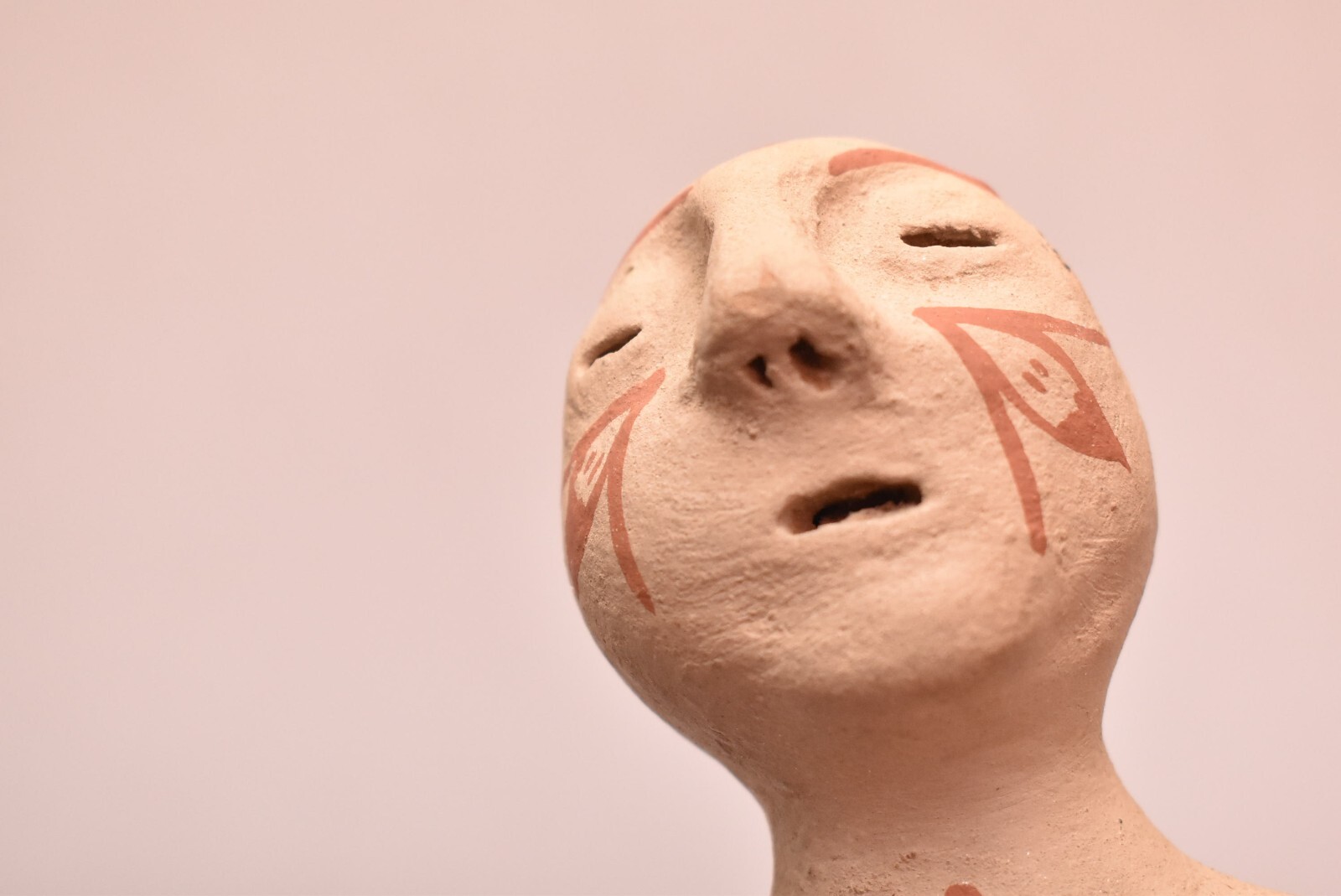 Vintage Tesuque Pueblo Native American New Mexico Pottery Rain God Figurine