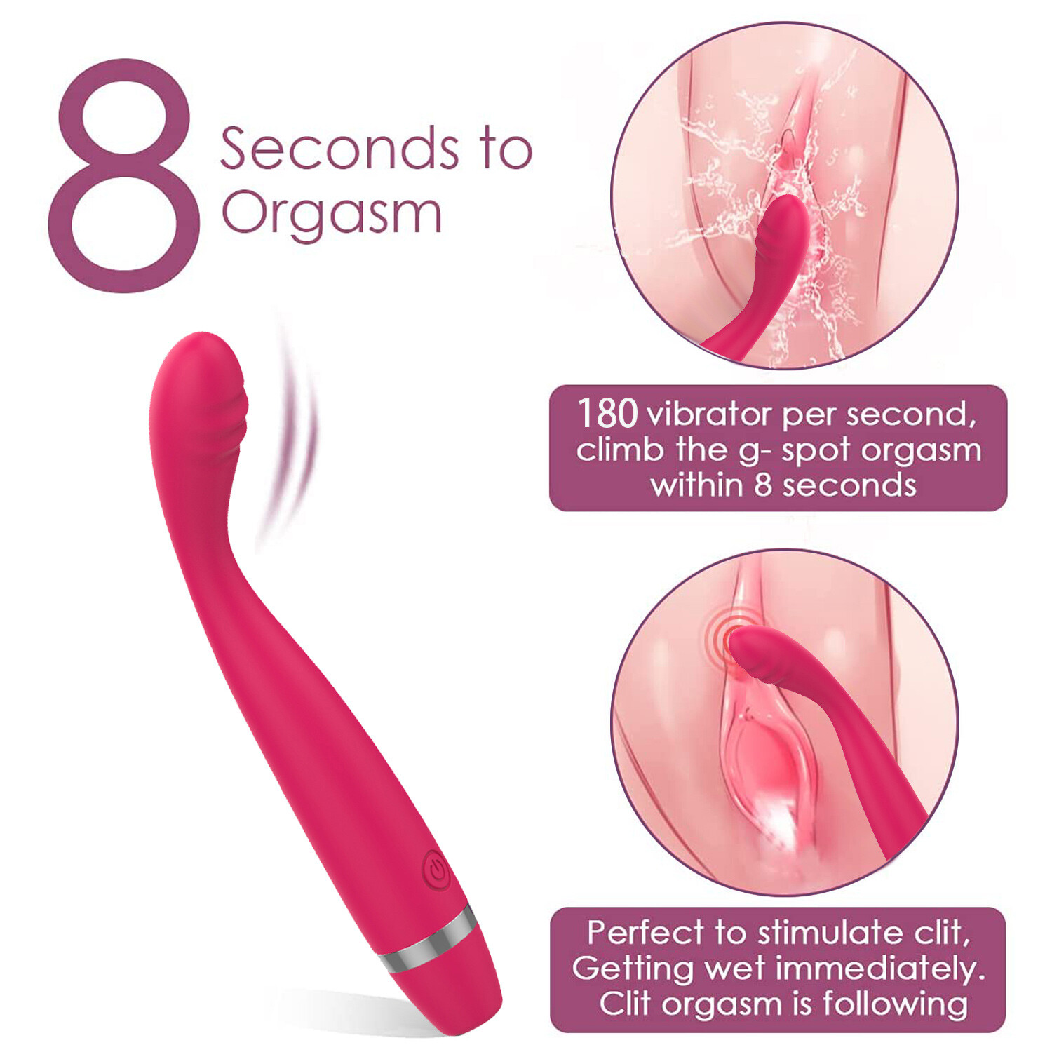 Sex Toys for Women Orgasm-Vibrator-Clit-G-Spot-Dildo-Massager-Rechargeable-Anal