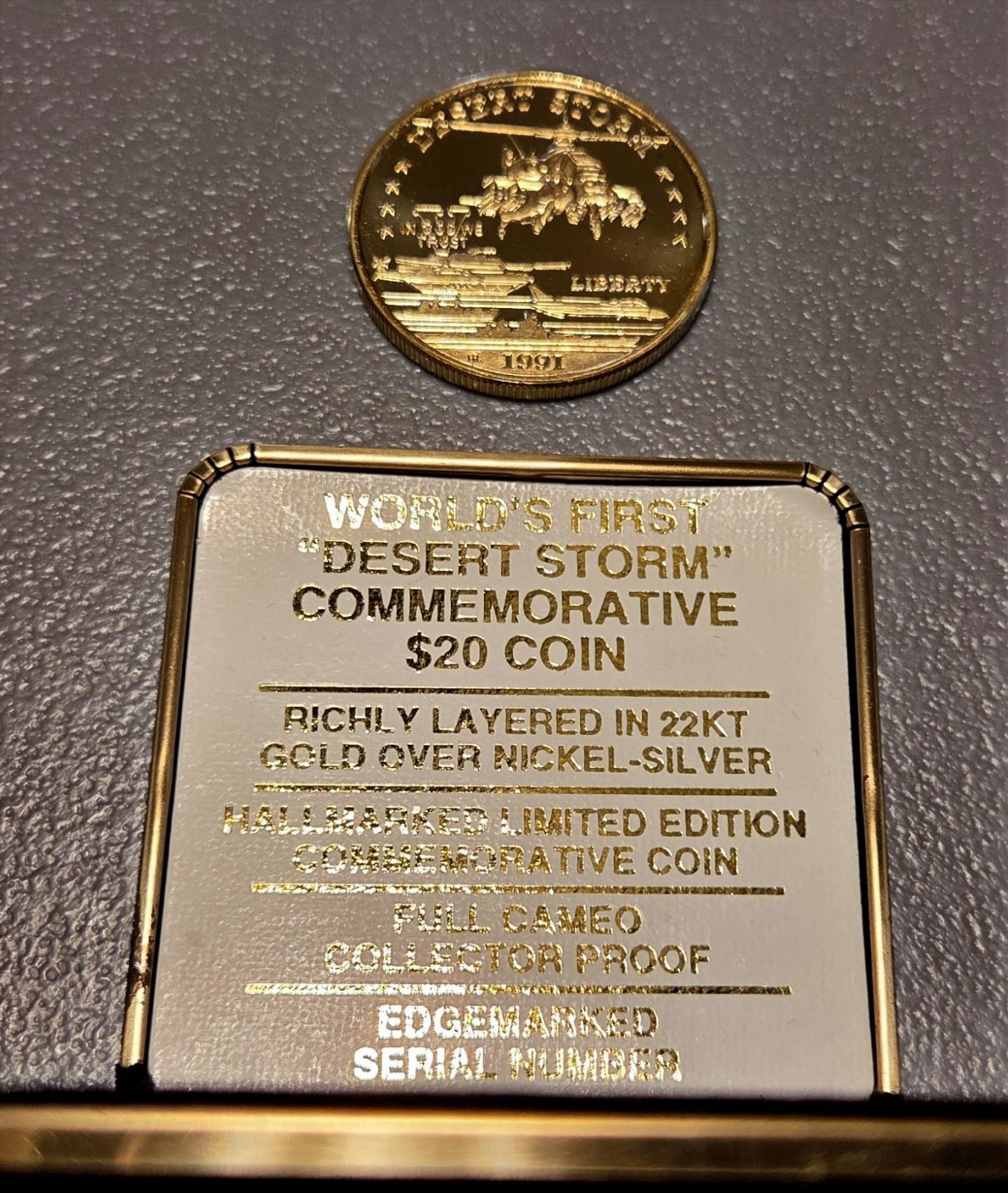 Desert Storm 1991 Commemorative Coin