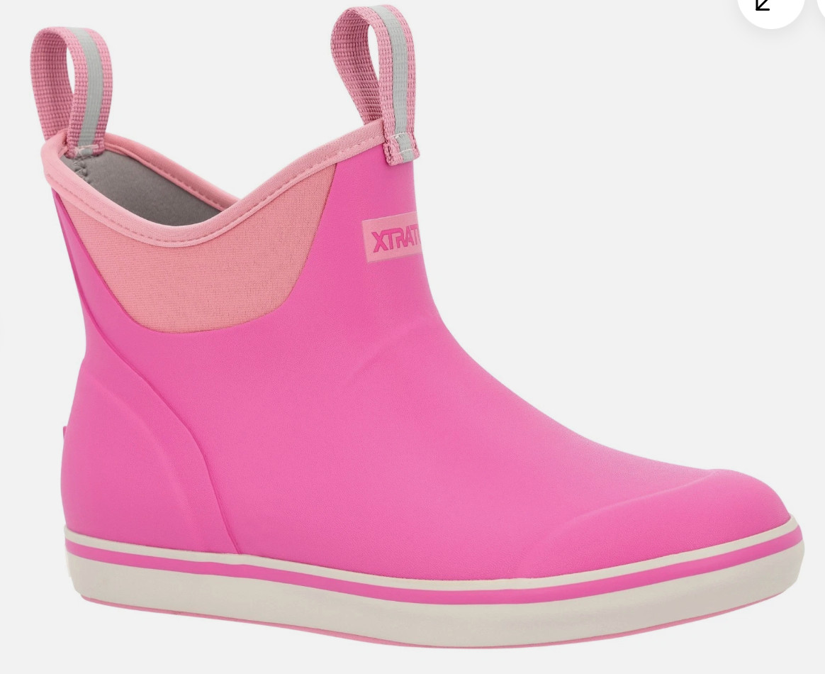 XTRATUF WOMEN'S 6" ANKLE DECK BOOTS XWAB-402 PINK  ALL SIZES